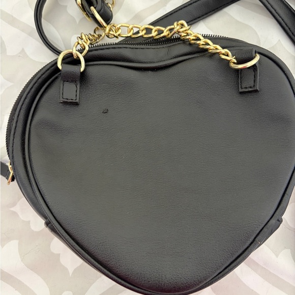 Juicy Couture Black Plush Heart Crossbody Bag - Picture 4 of 7